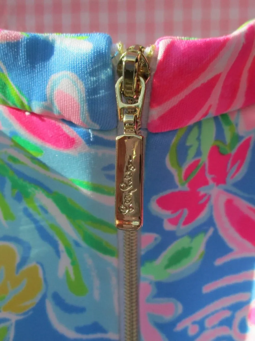 Lilly Pulitzer Zanzibar Blue Bunny Business Sophelia Big Sister Dress sz 16 - Picture 7 of 9